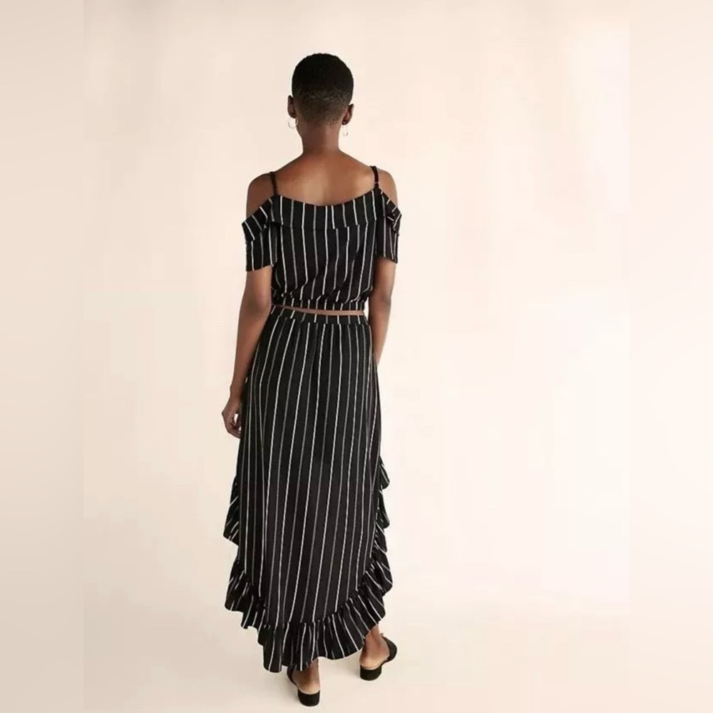 EXPRESS Black and White Stripe Top and Skirt